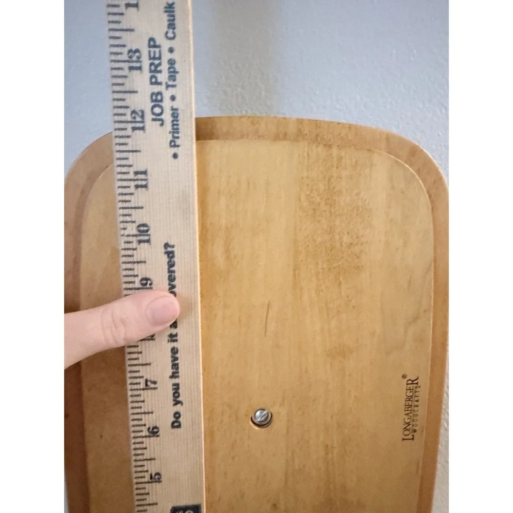 Longaberger Wooden Lid for 1996 Holiday Cheer Basket Red‎ Knob 12